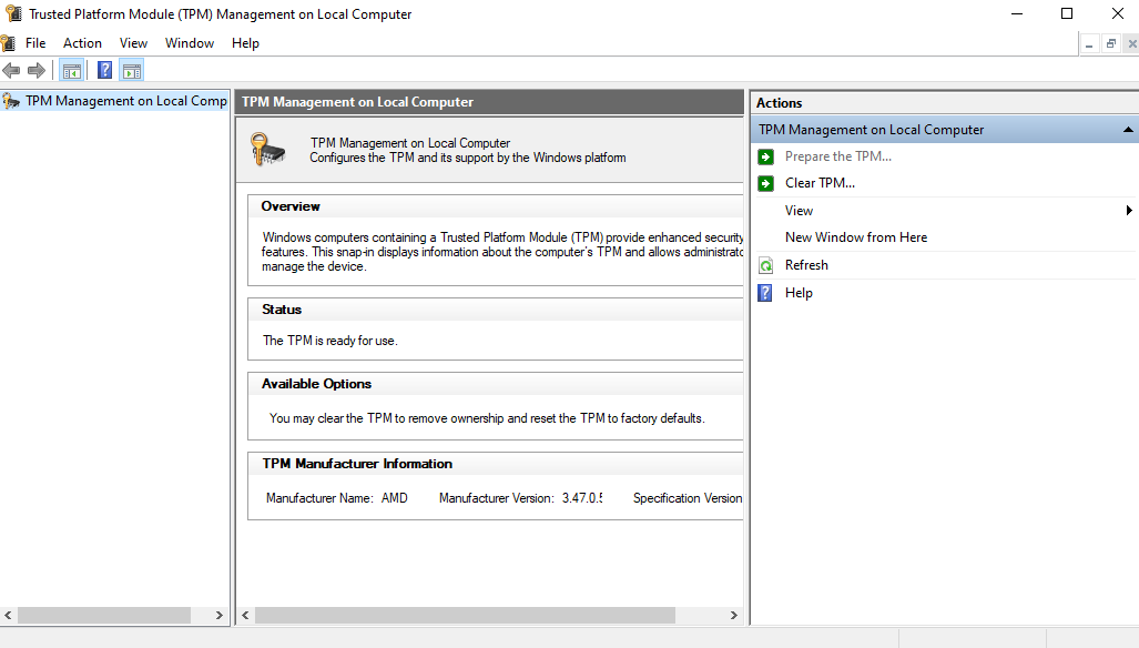 tpm.msc Ready for Use